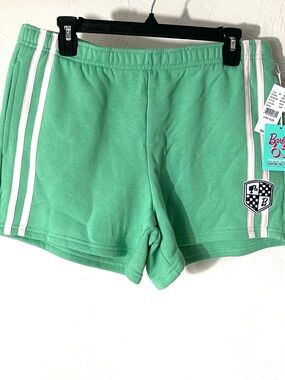 PacSun Barbie Mint Green Lounge Shorts with Light Pink Stripes